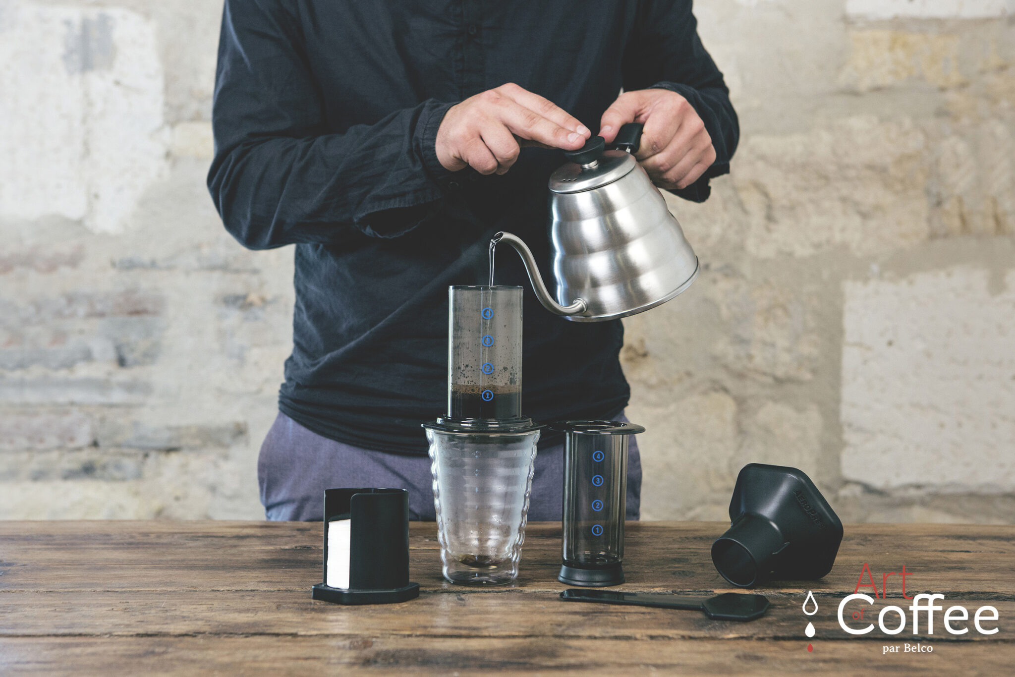 AeroPress Premium - Cafetière 3 En 1 Pour Expresso, Café Corsé Et Cold Brew, Sans Marc