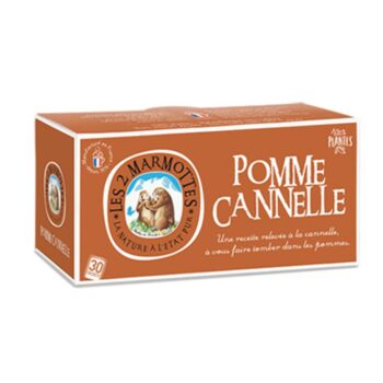 Boîte d'infusions en sachets Les 2 Marmottes Pomme Cannelle