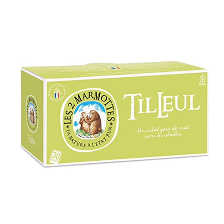 Les 2 Marmottes sachets Infusion Tilleul 45g