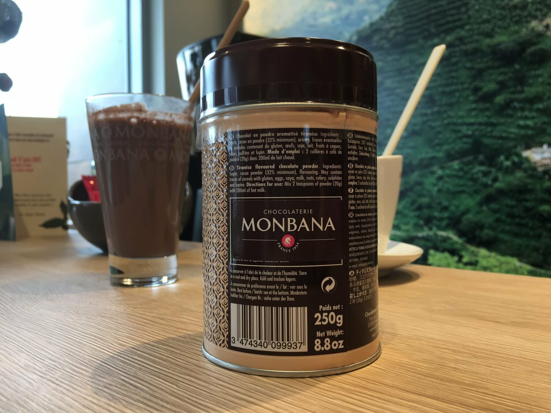 Monbana chocolat en poudre aromatisé Tiramisu 250g – Image 2