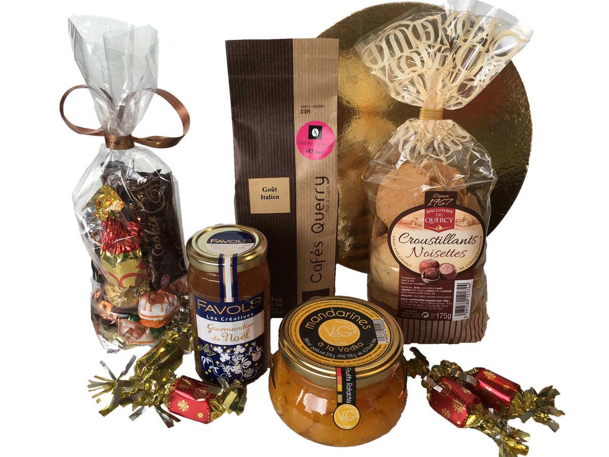 Corbeille cadeau Coffret Gourmand - Cafés Querry