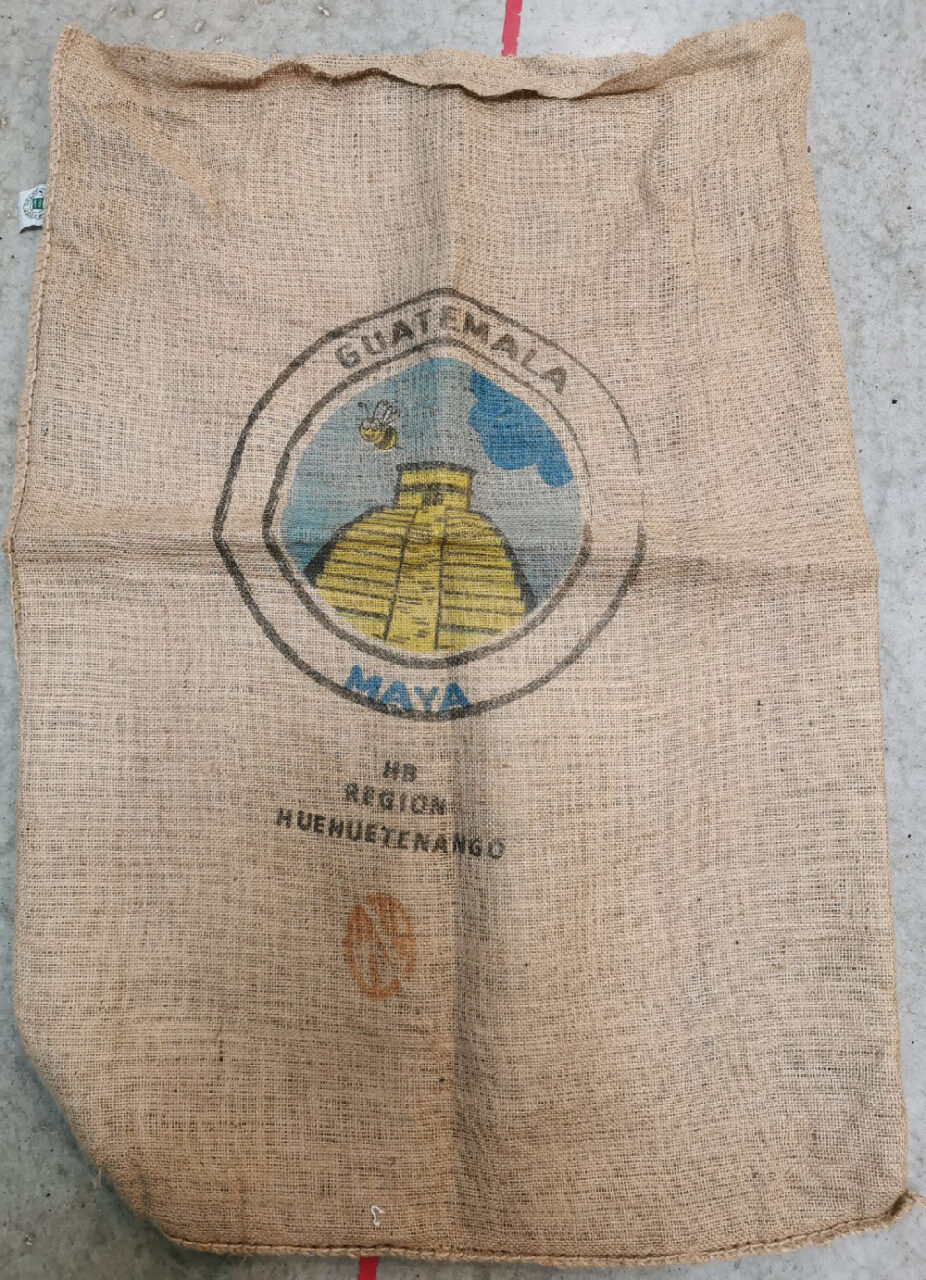 Sac en toile de jute Guatemala Maya (nuage) Cafés Querry