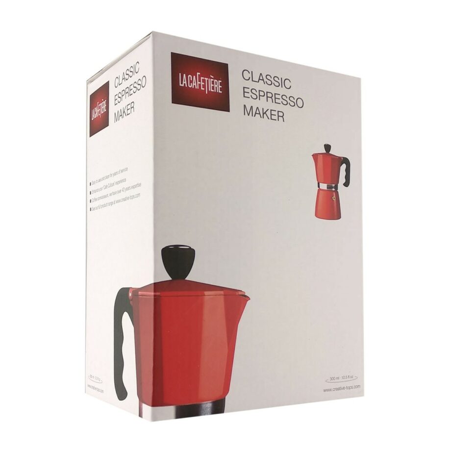 Cafetière-italienne-La-Cafetière-Classic-Espresso-Maker-6-tasses-rouge-2