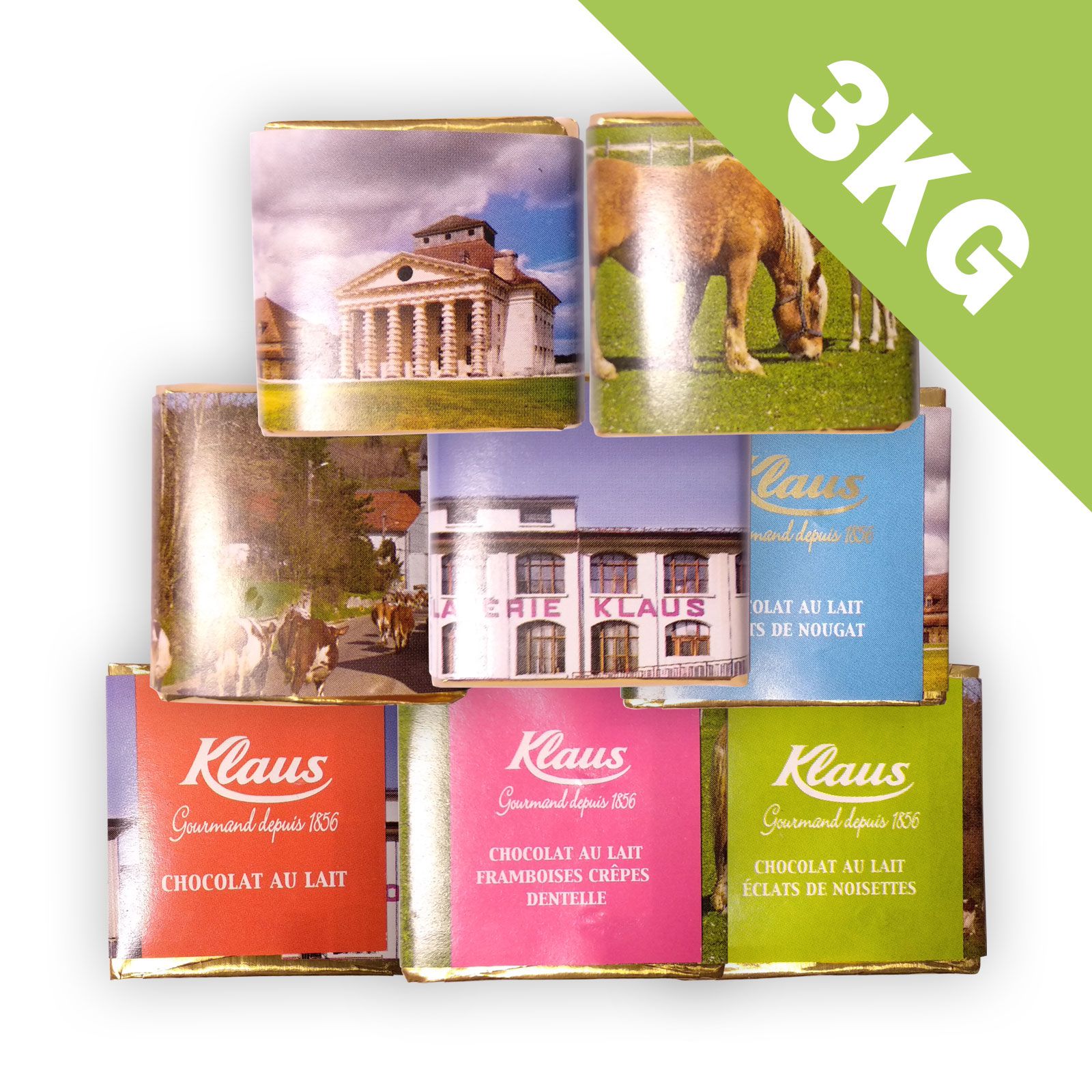 600 napolitains lait assorti Franche-Comté Klaus 3Kg