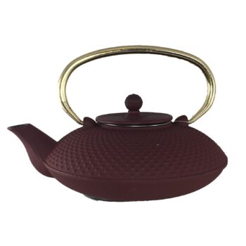 Théière en fonte picot grenat 0.80L