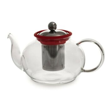Théière en verre Boro rouge 1L