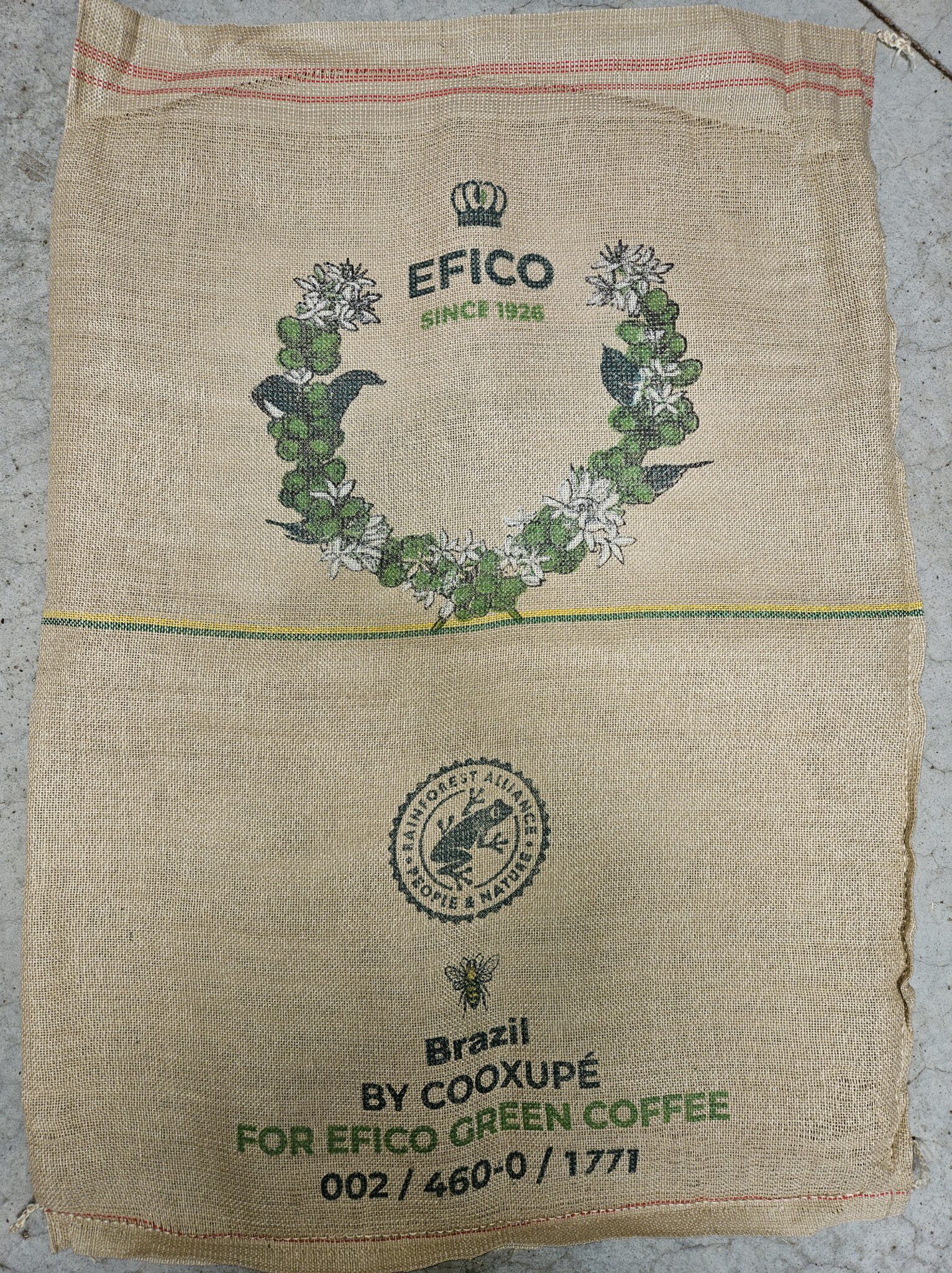Sac en toile de jute renforcée Brésil Cooxupé – Image 2
