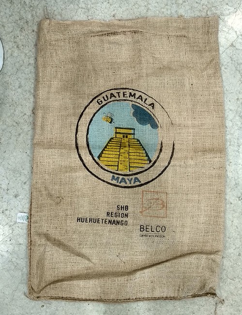 Sac en toile de jute Guatemala Maya Sacs en toile de jute Cafés Querry