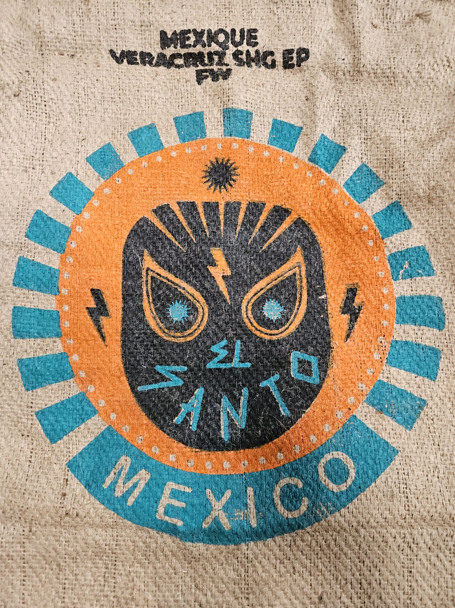 Sac en toile de jute Mexique El Santo