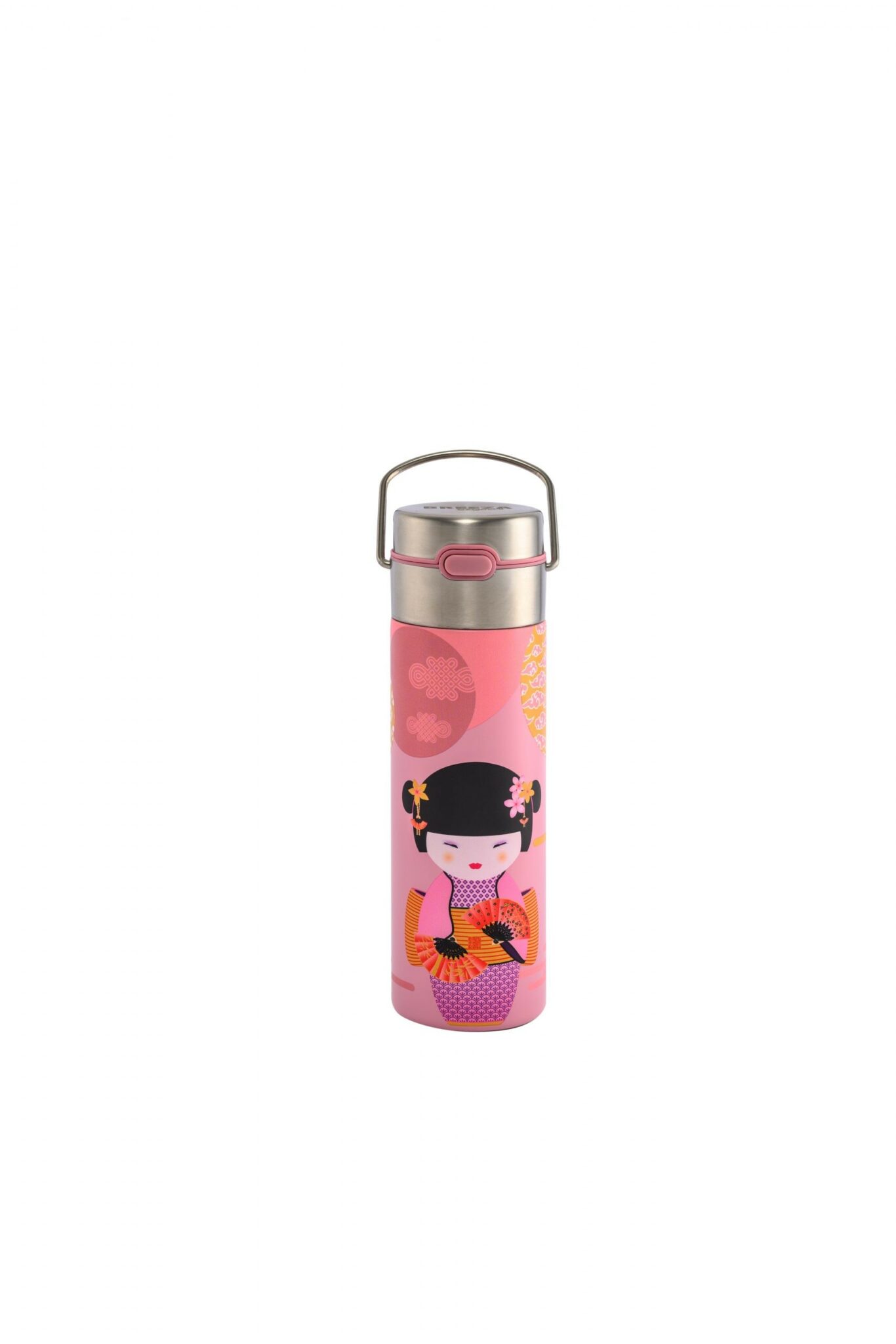 Eigenart théière nomade isotherme en inox LEEZA New Little Geisha rose 500ml