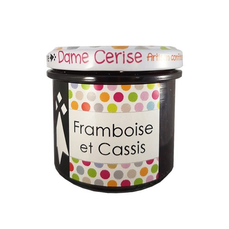 Dame Cerise confiture framboise et cassis 135g Cafés Querry