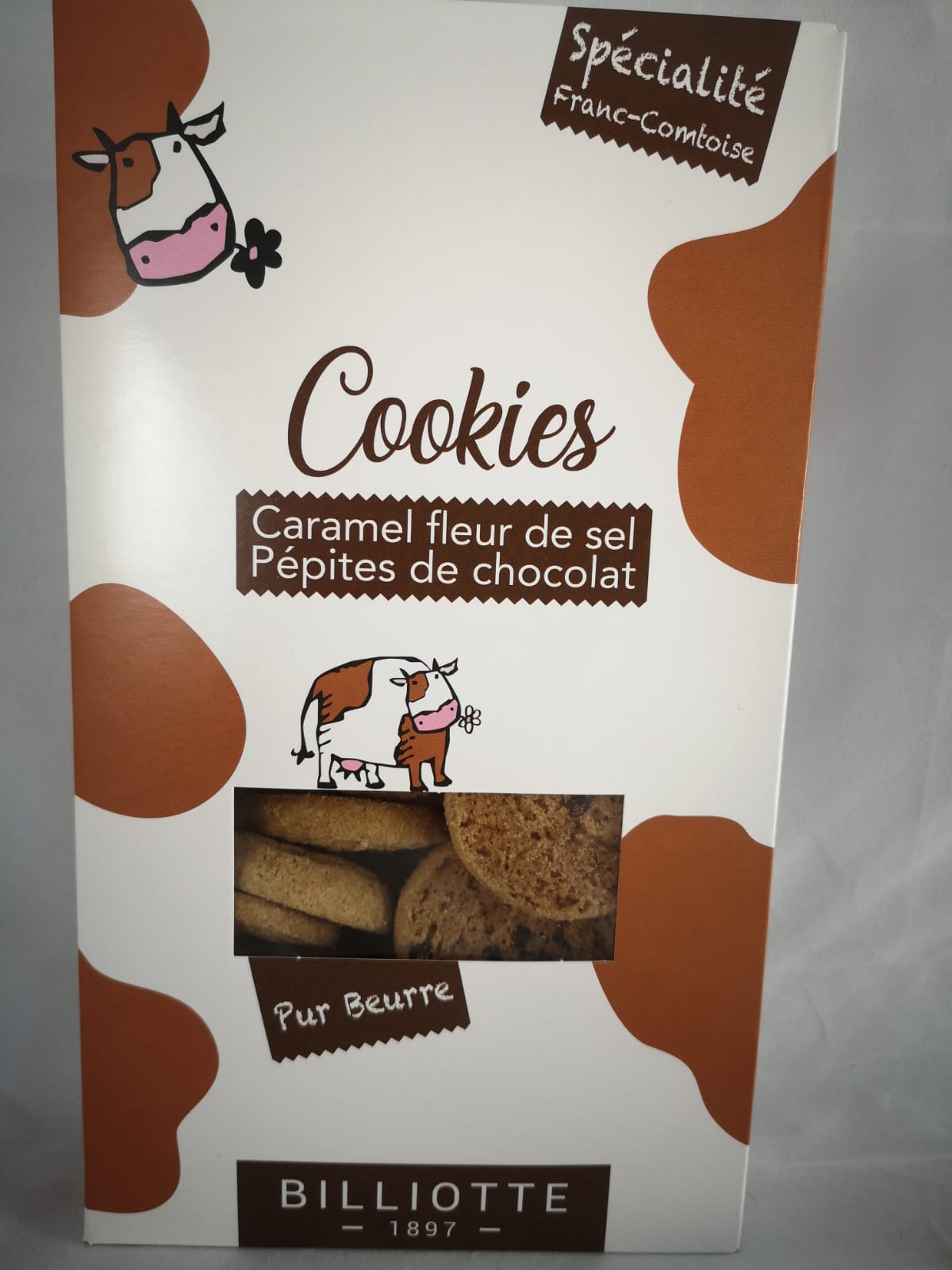 Billiotte cookies caramel fleur de sel pépites de chocolat 175g
