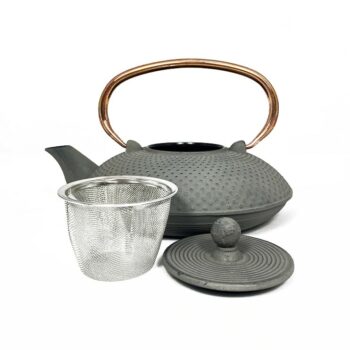 Théière en fonte taupe cuivrée 0,80L