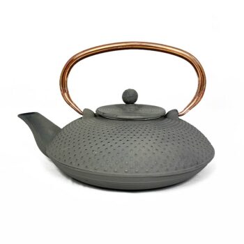 Théière en fonte taupe cuivrée 0,80L