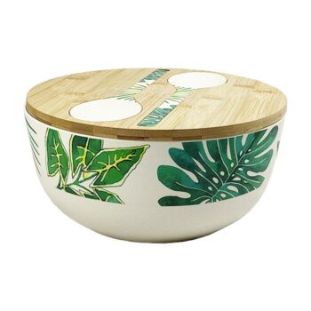 PPD saladier jungle avec couverts à salade