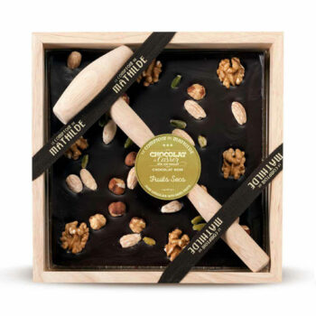 Le Comptoir de Mathilde tablette à casser noir fruits secs 350g