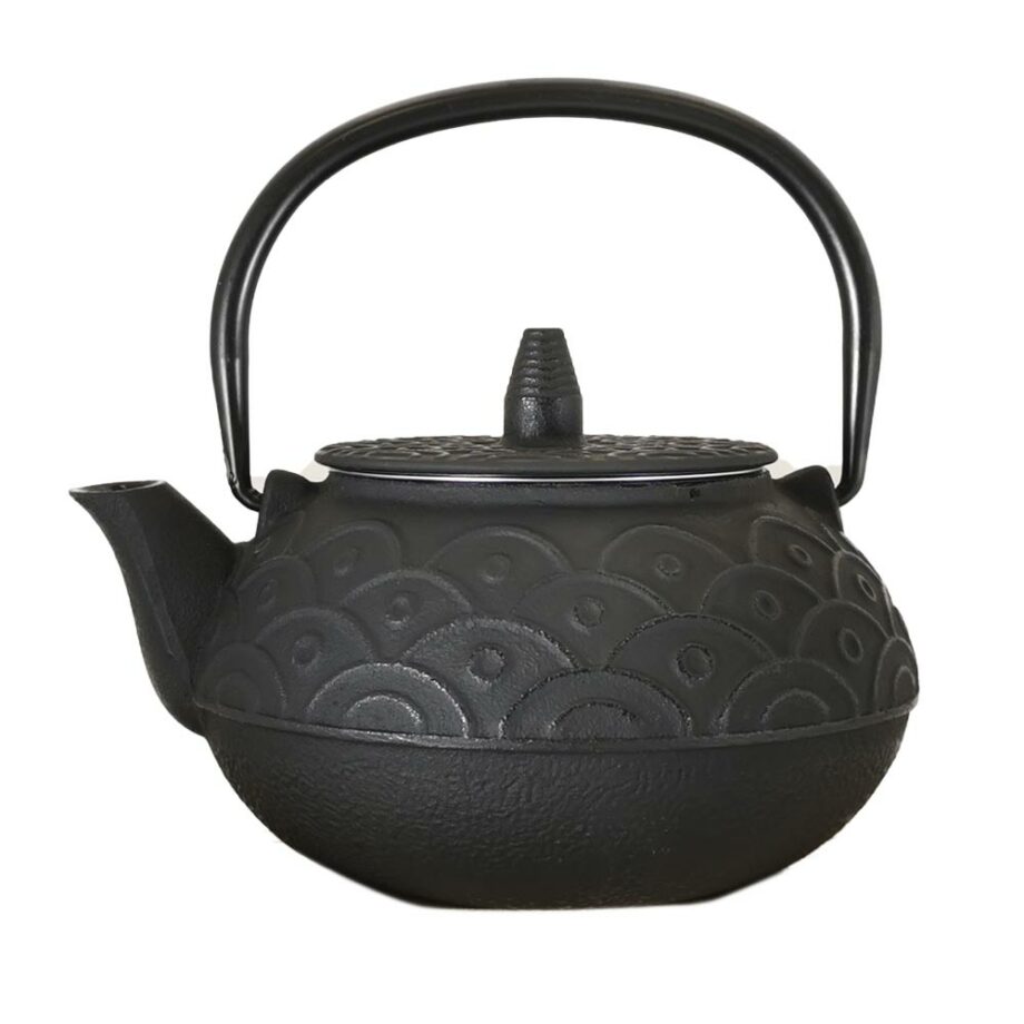 Sema Théière fonte vague noir 0.85L Théières en fonte Cafés Querry