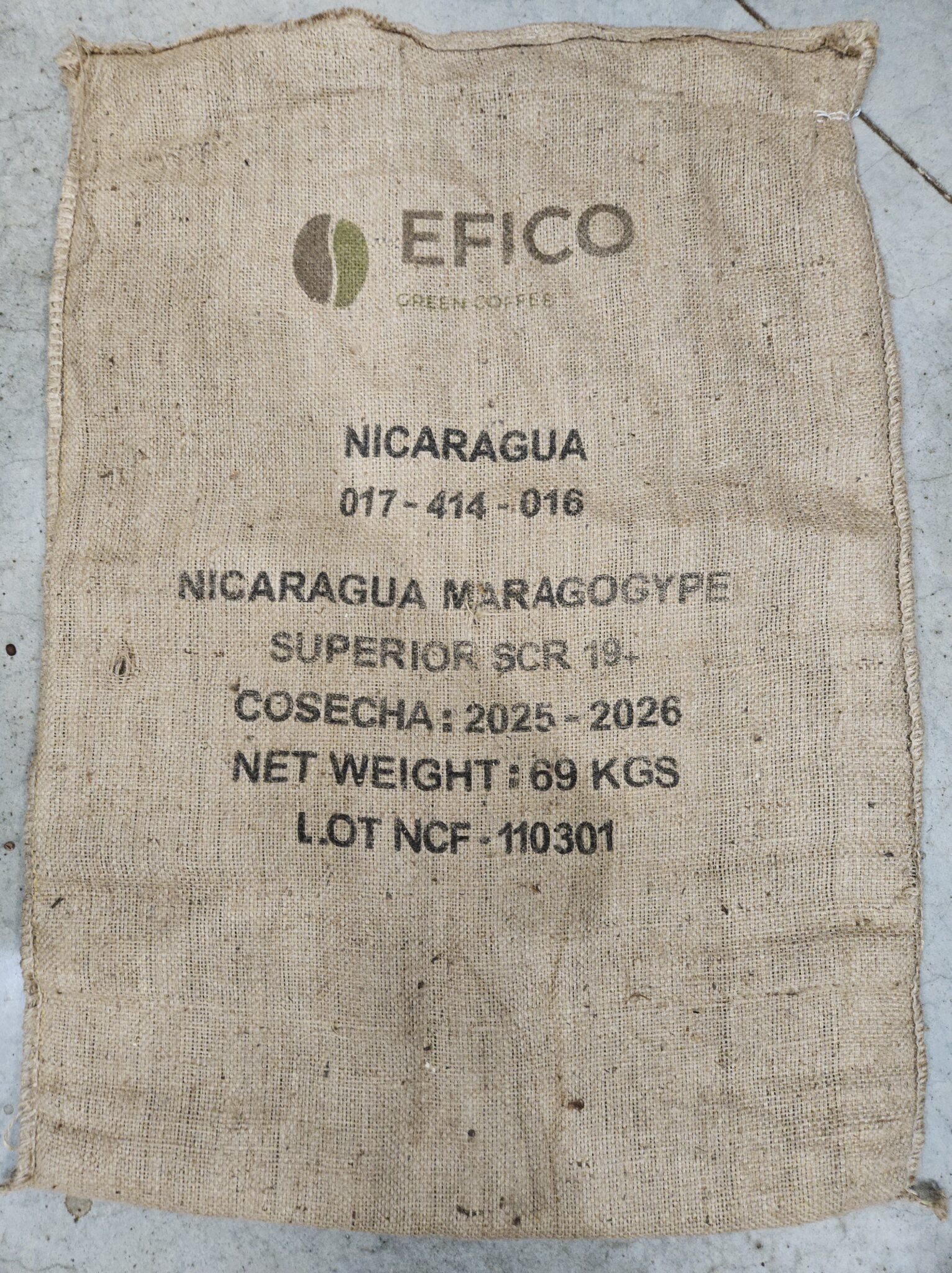Sac en jute Nicaragua Maragogype – Image 2