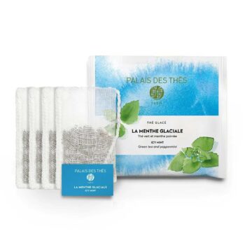 Paquet de thé glacé Palais des Thés saveur Menthe Glaciale avec des sachets Berlingot XL, thé vert et menthe poivrée