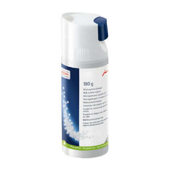 Flacon JURA détergent système lait 180g blanc et bleu, sans phosphates, pour mousse de lait parfaite