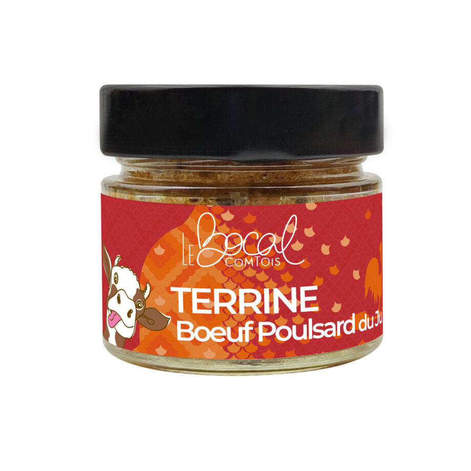 Le Bocal Comtois terrine boeuf Poulsard du Jura 140g Cafés Querry