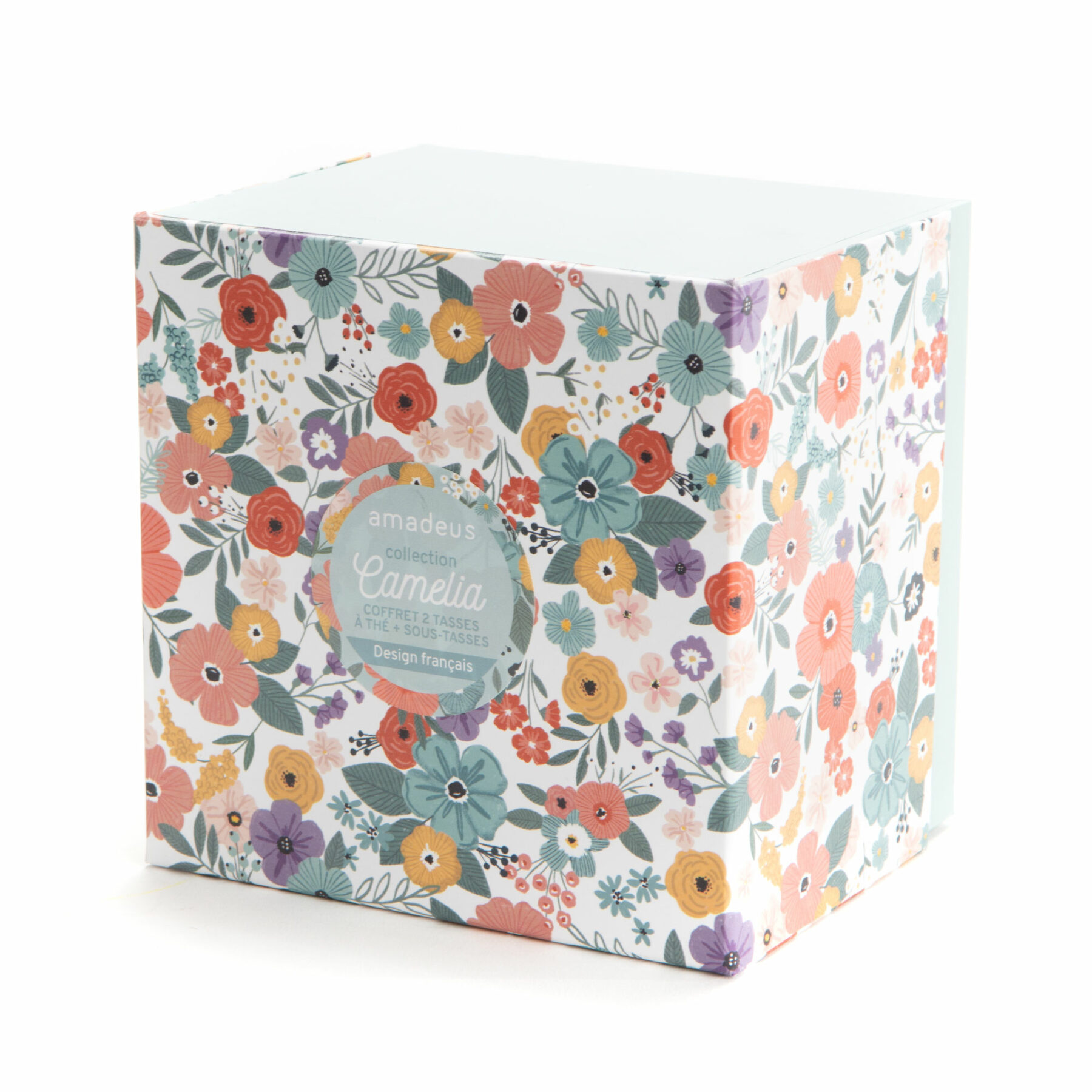 Amadeus Coffret 2 tasses à thé + sous-tasses Camelia – Image 2