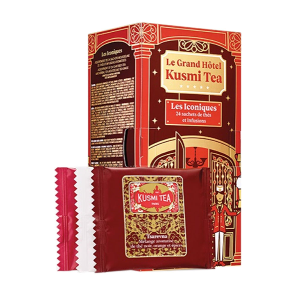 Kusmi Tea Coffret "Les Iconiques" édition 2022 BIO (24 Sachets) Cafés Querry