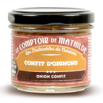 Bocal de confit d'oignons de Le Comptoir de Mathilde, tartinable pour foie gras