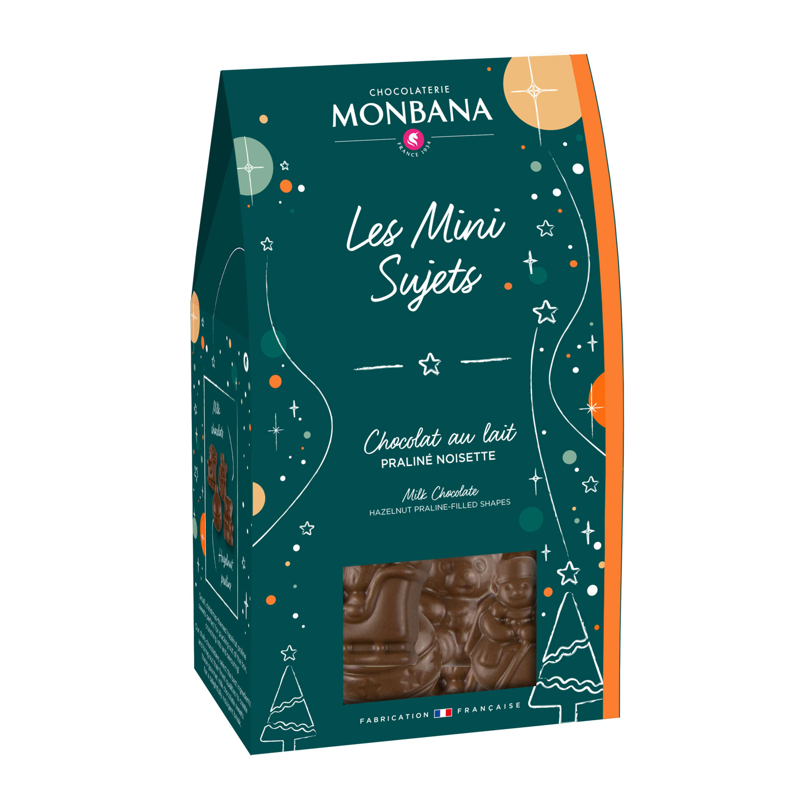 MONBANA Mini-sujets de Noël chocolat au lait 130g