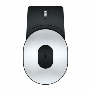 Vue supérieure du JURA Cool Control 1L (EB) Black, montrant son couvercle en métal brossé avec une poignée noire et un logo chromé discret.