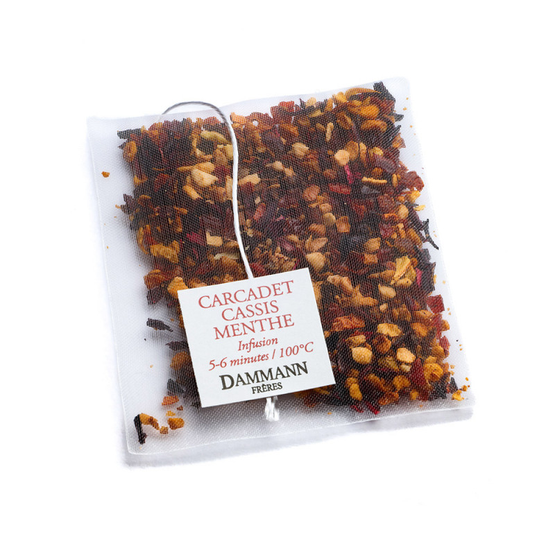 Dammann Frères sachets suremballés Carcadet cassis menthe 72g – Image 2