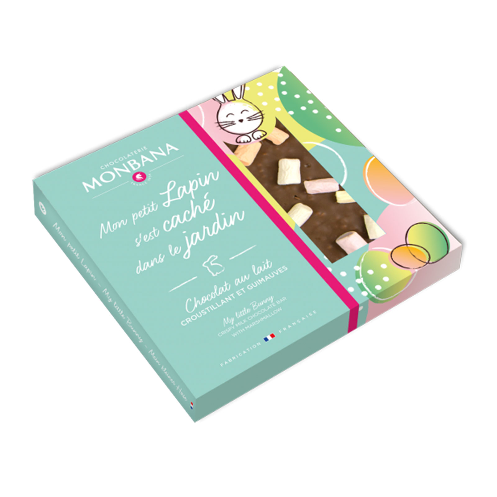 Monbana tablette chocolat lait et guimauves 85g