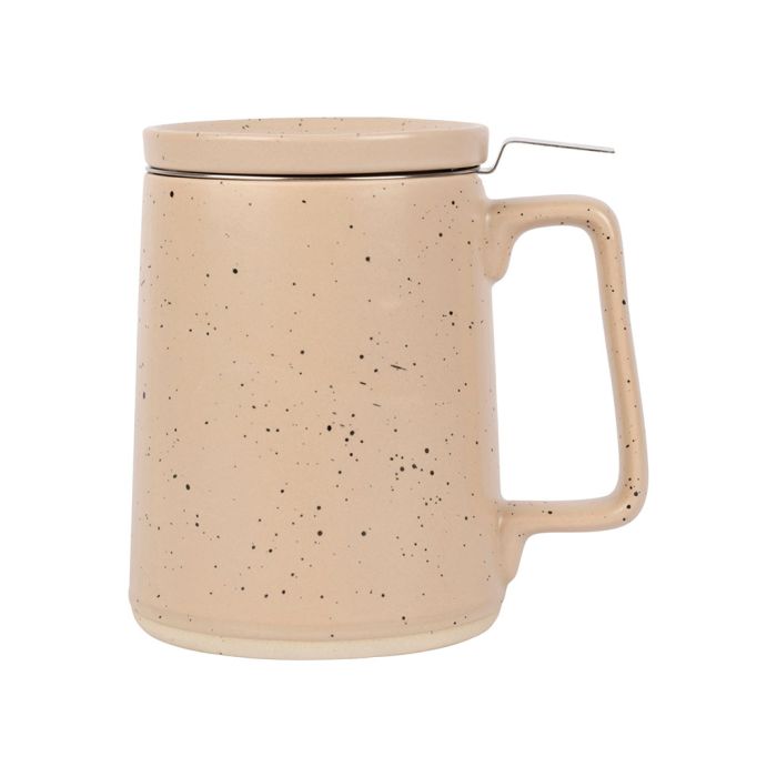 Tisanière Nordika Sema - Grès Kaki 35cl - Filtre Inox - Design Scandinave