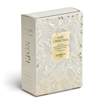 Coffret Dammann Frères Noël Christmas édition 2025, design or et crème, 20 sachets Cristal saveurs festives