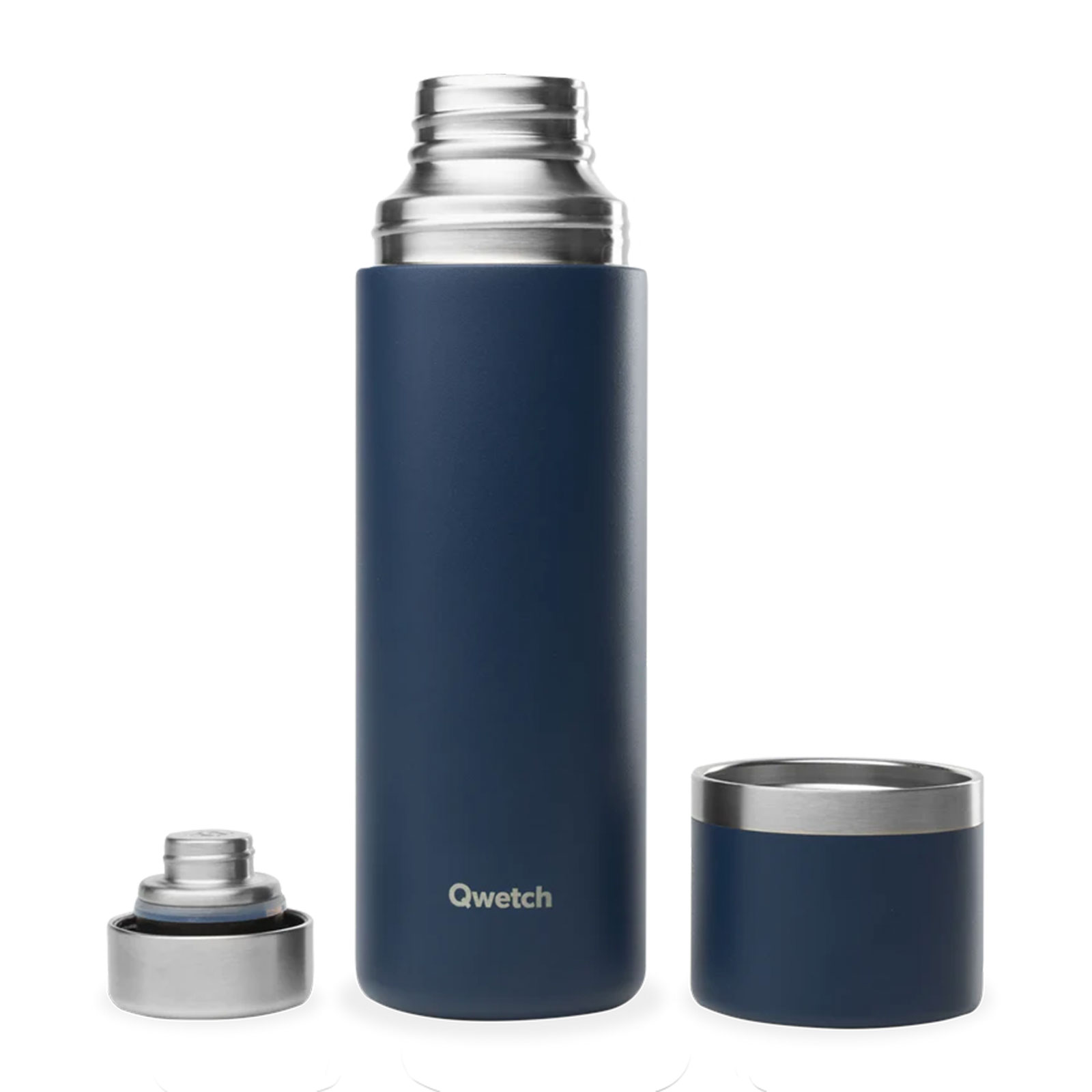 Qwetch Thermo isotherme inox matt bleu marine 750ml – Image 2