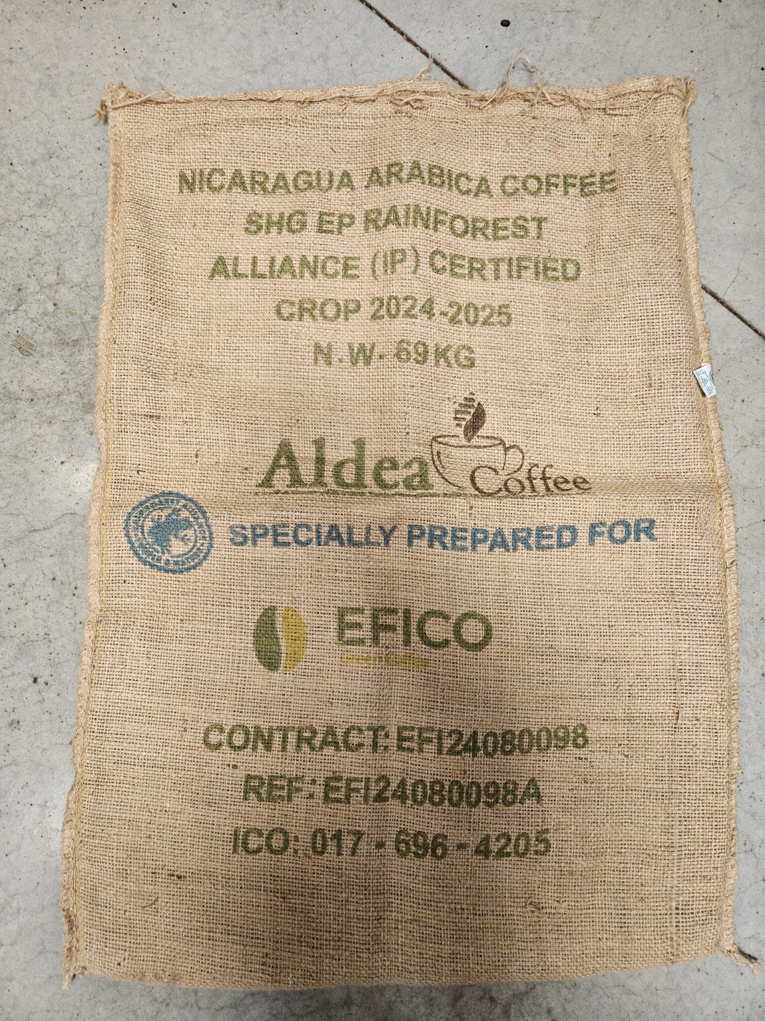 Sac en toile de jute Nicaragua Padre de Altura – Image 2