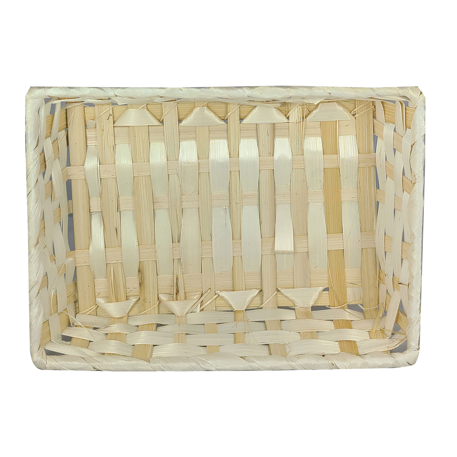 Bambou corbeille naturelle rectangulaire 26x20x5