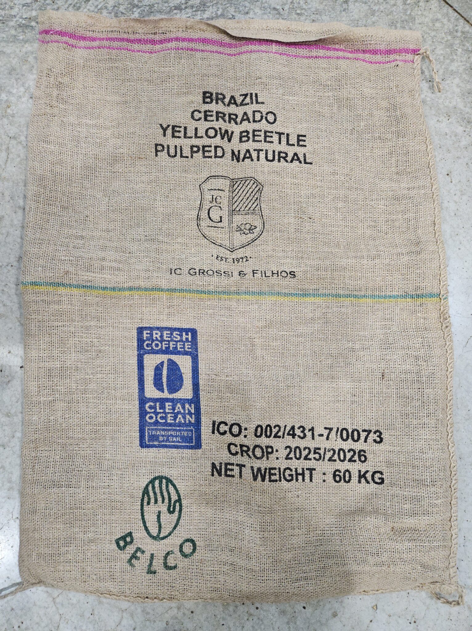 Sac en toile de jute Brésil Yellow Beetle – Image 2