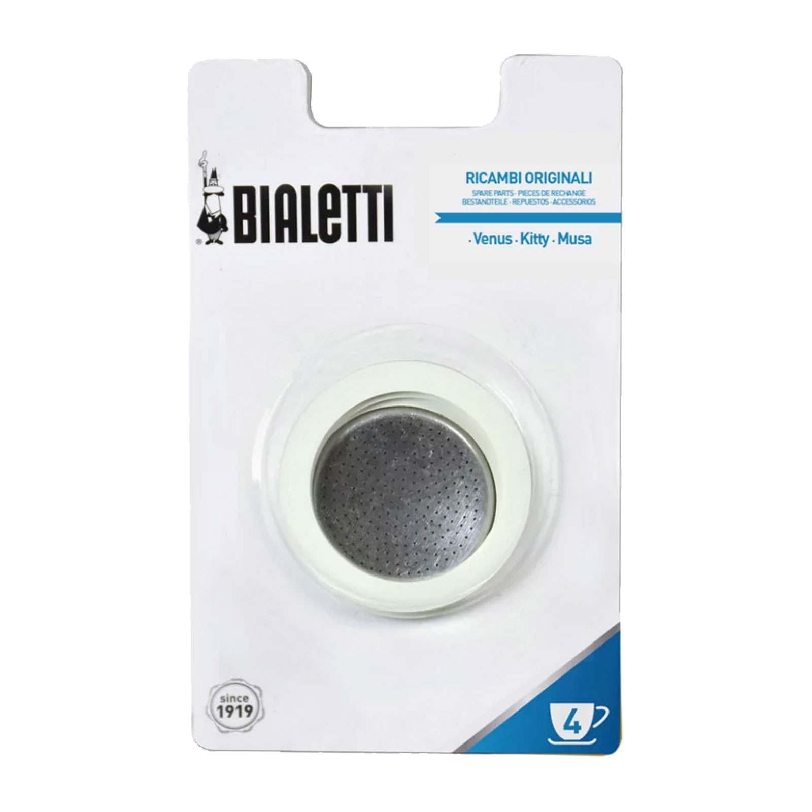 Bialetti Kit 3 joints et filtre pour cafetière italienne inox 4 tasses