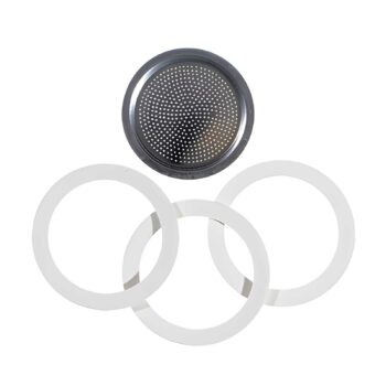 Bialetti Kit 3 joints et filtre pour cafetière italienne aluminium 6t