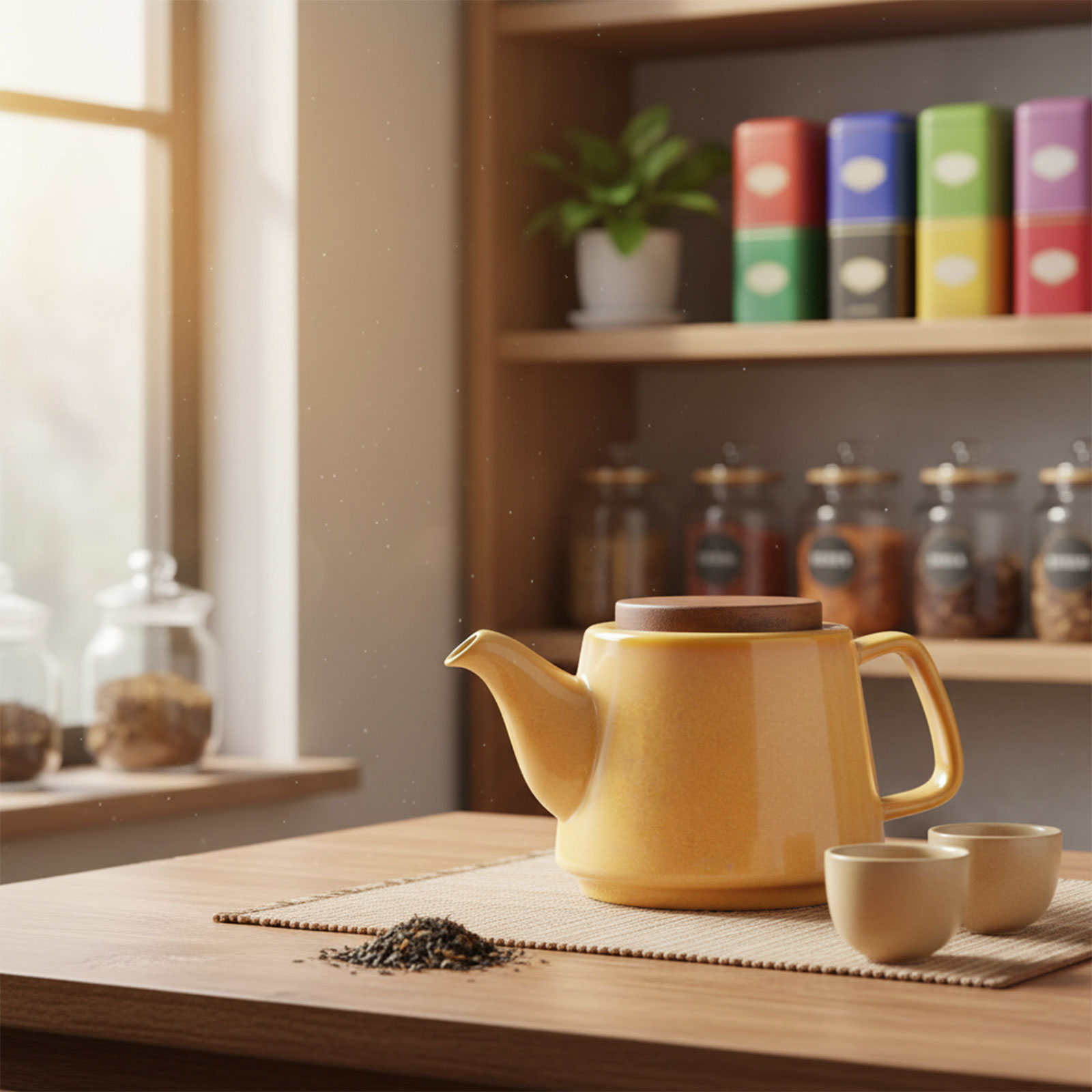 Bastide théière Kaito jaune 0,9L – Image 3