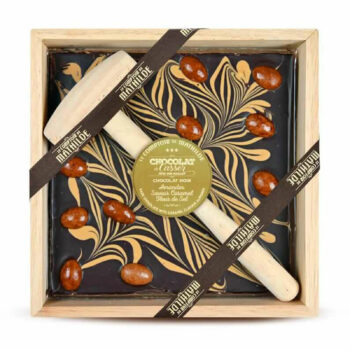 Le Comptoir de Mathilde tablette à casser noir marbré et amandes caramel 350g