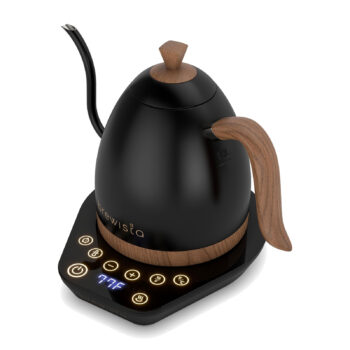 Brewista Bouilloire Artisan noir mat avec bec col de cygne pour café ou thé