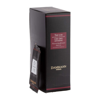Boîte noire de thé Dammann Frères Earl Grey déthéiné et sachet Cristal