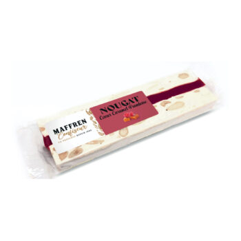 Maffren confiseur Barre nougat coeur caramel framboise 100g