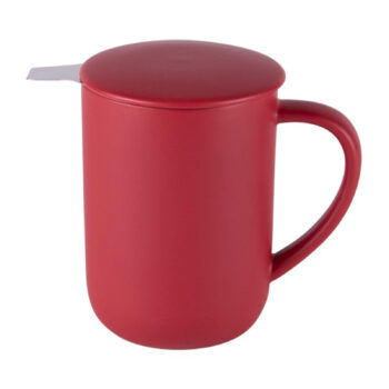 Tisanière Bastide Uno rouge 47cl en céramique mate, design épuré avec couvercle et anse confortable