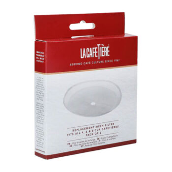 Boîte de remplacement de filtre à mailles fines La Cafetière, lot de 2, compatible avec les cafetières à piston 4, 6 et 8 tasses