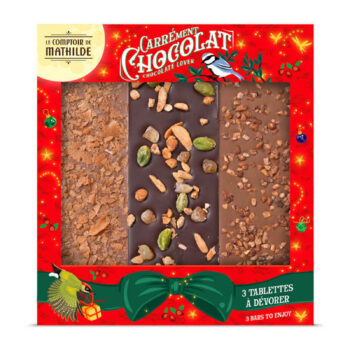 Le Comptoir de Mathilde Coffret 3 Tablettes Noël noir et lait - 3x90g