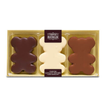 Le Comptoir de Mathilde Coffret 3 Oursons 3 chocolats 90g