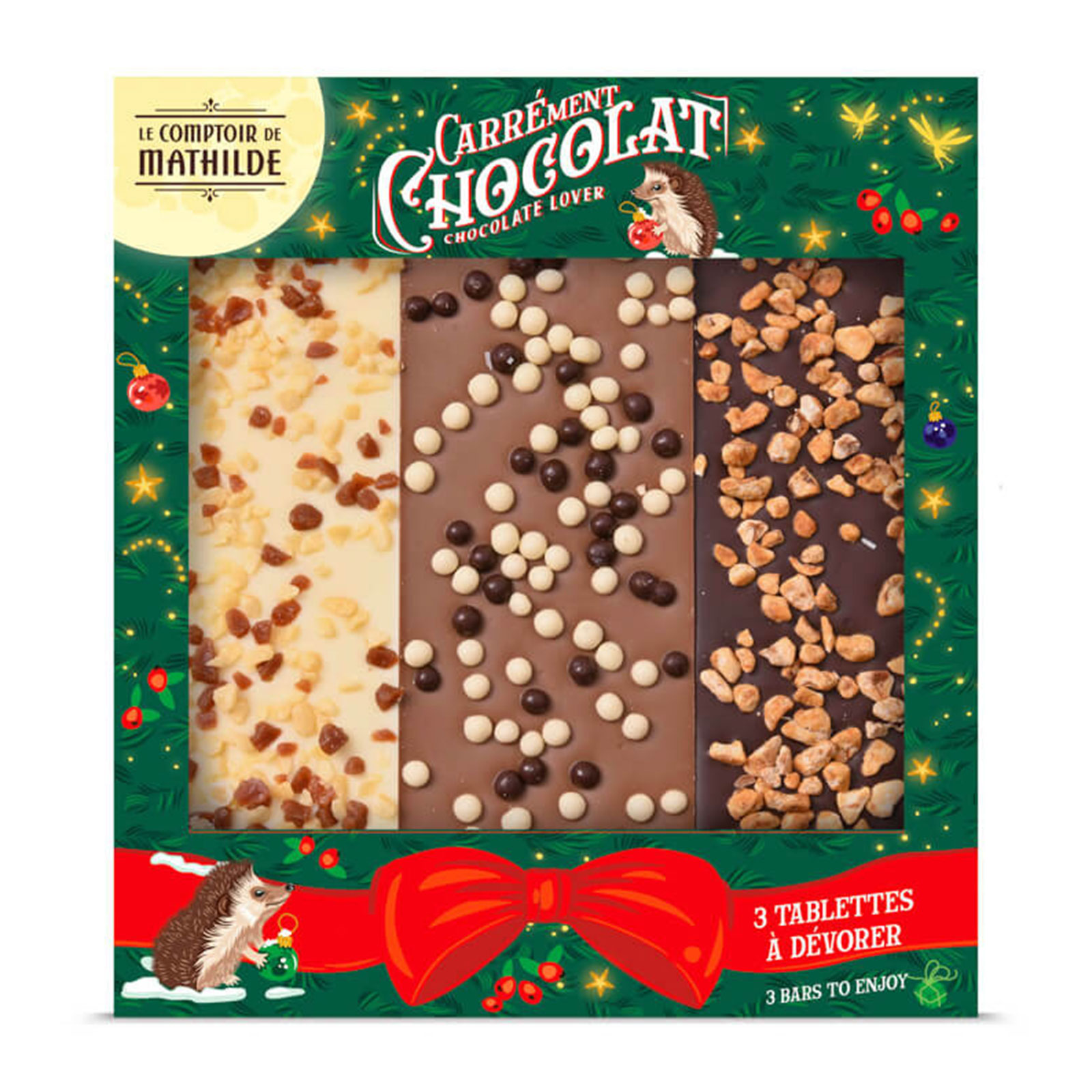 Le Comptoir de Mathilde Coffret 3 Tablettes Noël 3 chocolats - 3x90g